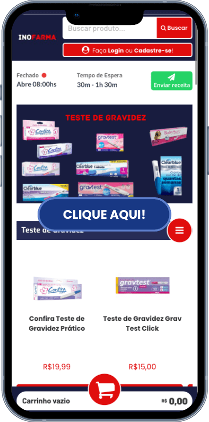 foto demostrando site em um celular.